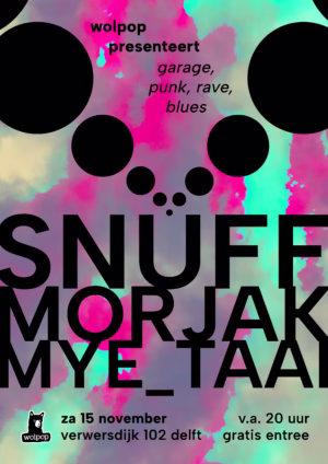 poster voor een punk garage concert in delft op 15 november 2025